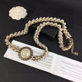 CHANEL 25S CHAIN BELT WITH PEARL 608641