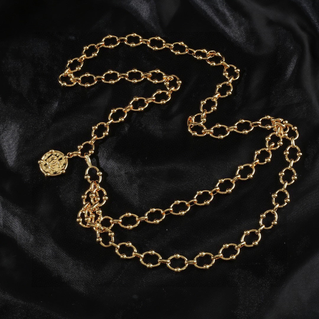 CHANEL 25S CHAIN BELT IN GOLD METAL 615891