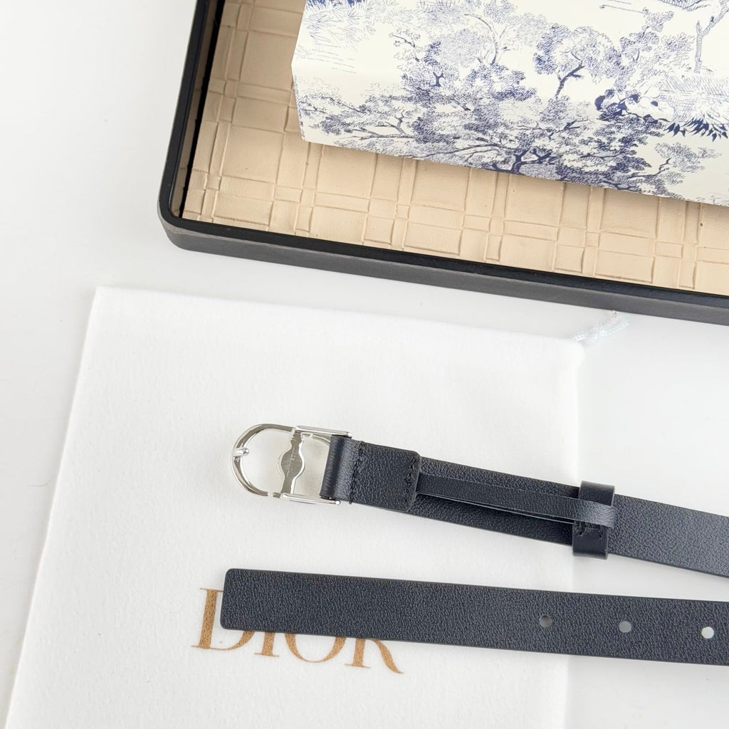 DIOR 25S BELT 20 MM IN BLACK CALFSKIN 564606