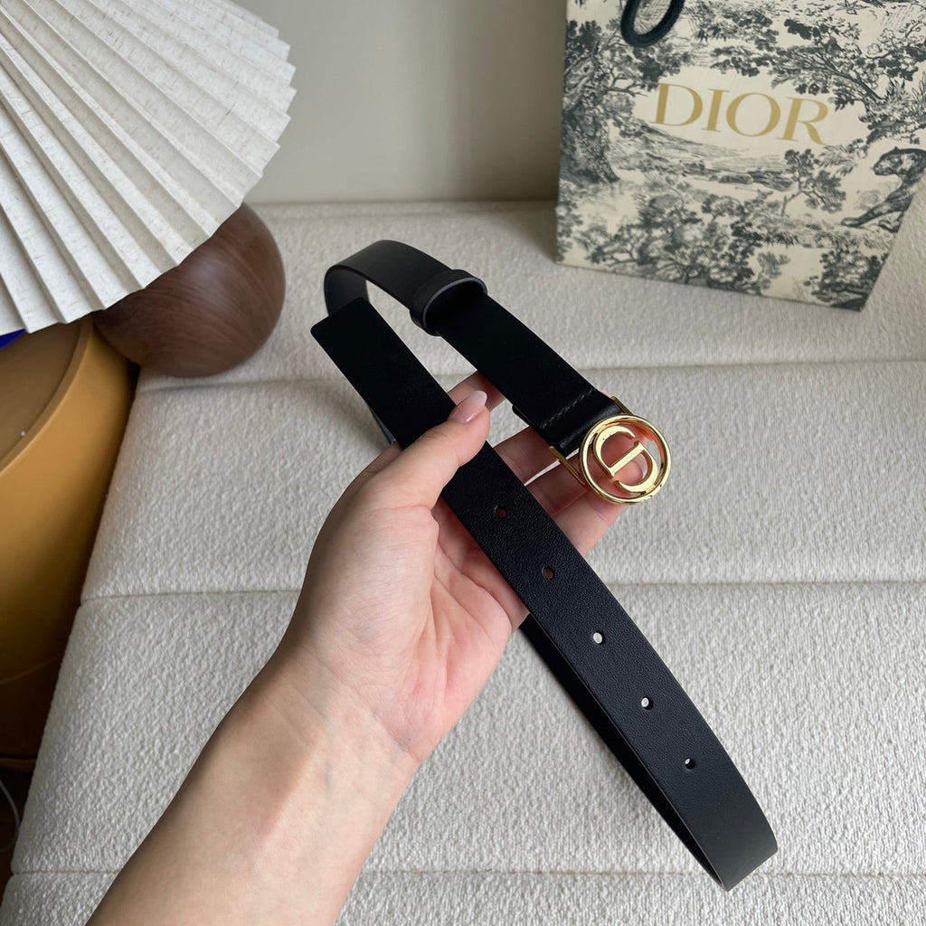 DIOR 25S BELT 25 MM IN BLACK CALFSKIN 572165