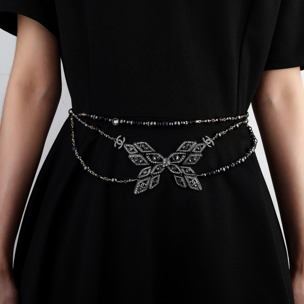CHANEL 25S CHAIN BELT STONE-EMBELLISHED 611726